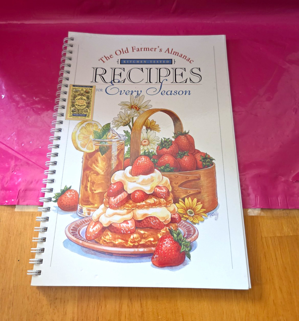 Old Farmer's Almanac Vintage Spiral Bound Recipes for Every Season 1998